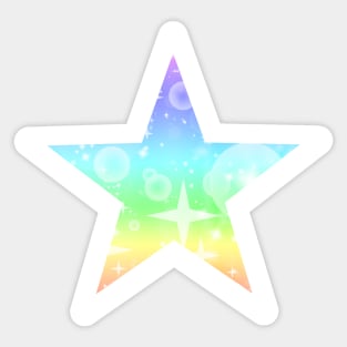 Kawaii Magical Pastel Rainbow Star Sticker